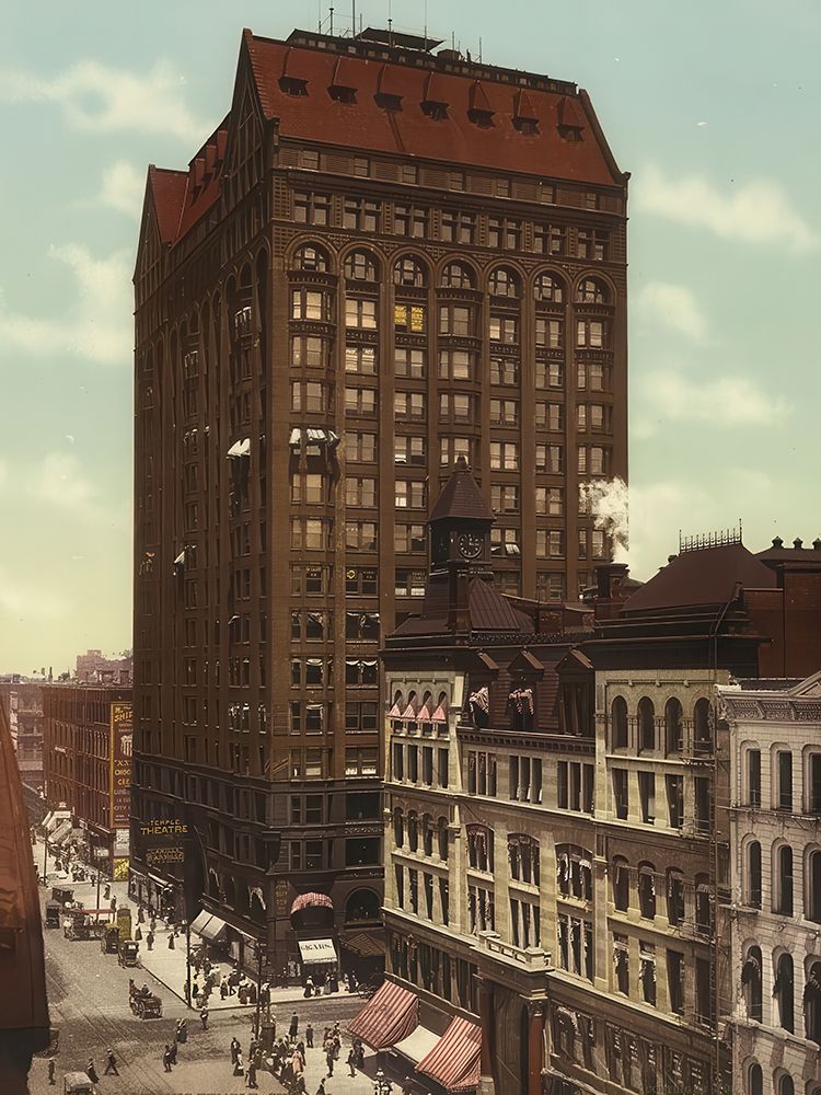 Illinois - Masonic Temple Chicago Ca 1901 art print by Vintage Photochrom United States for $57.95 CAD