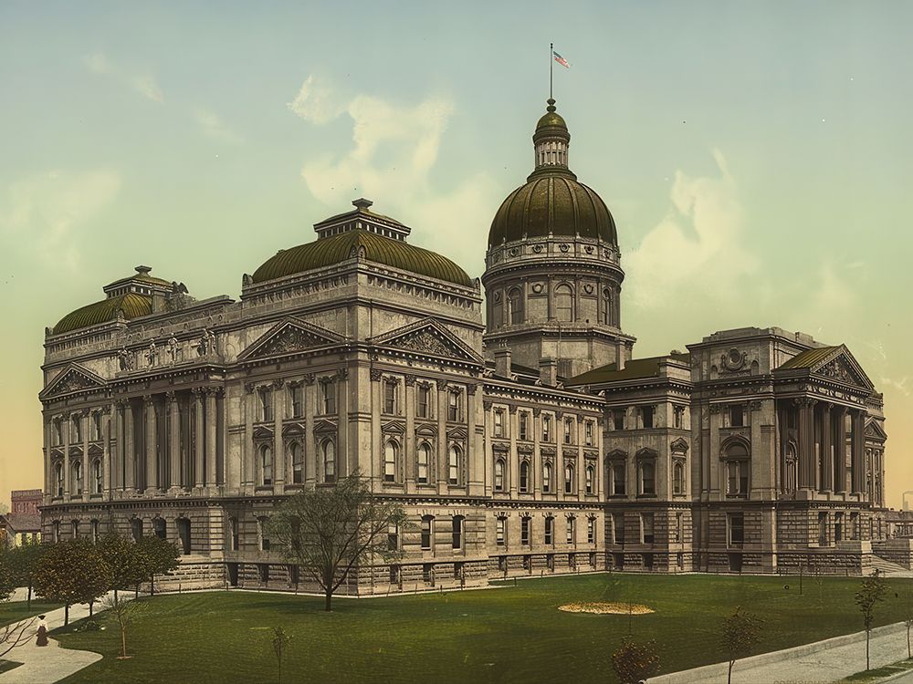 Indiana - State House Indianapolis Ca 1904 art print by Vintage Photochrom United States for $57.95 CAD