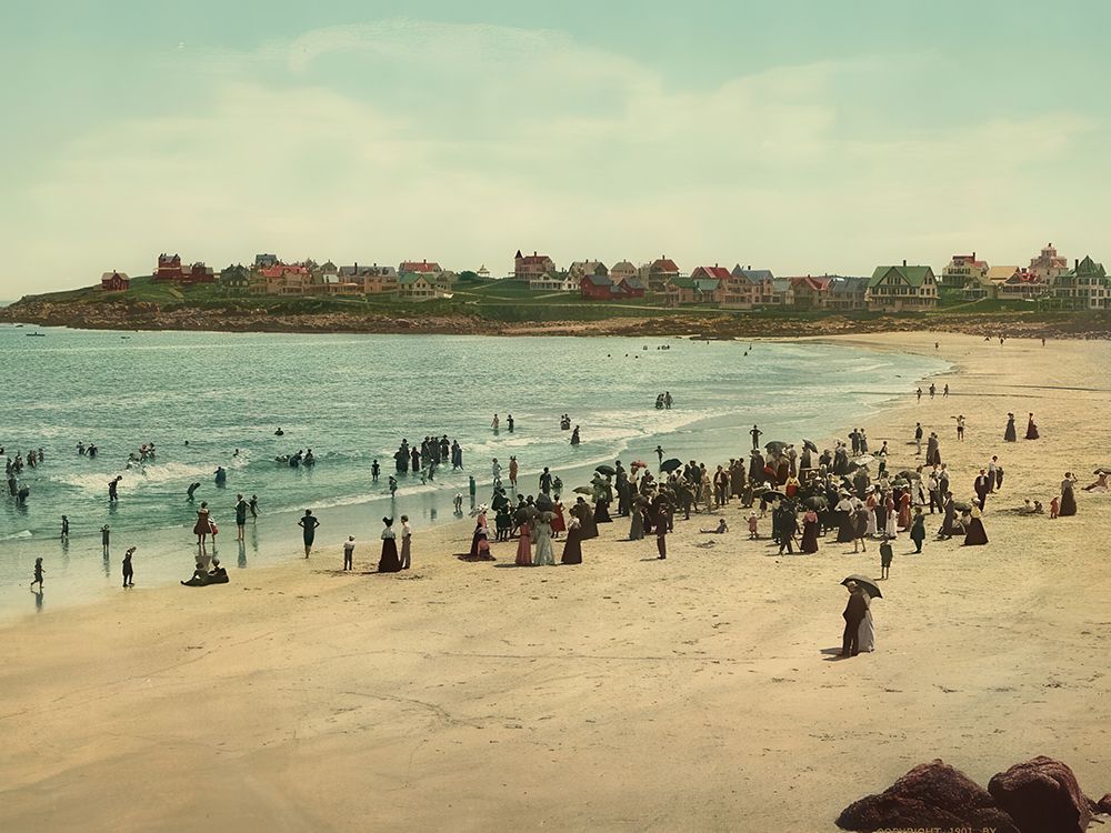 Maine - York Beach Ca 1901 art print by Vintage Photochrom United States for $57.95 CAD