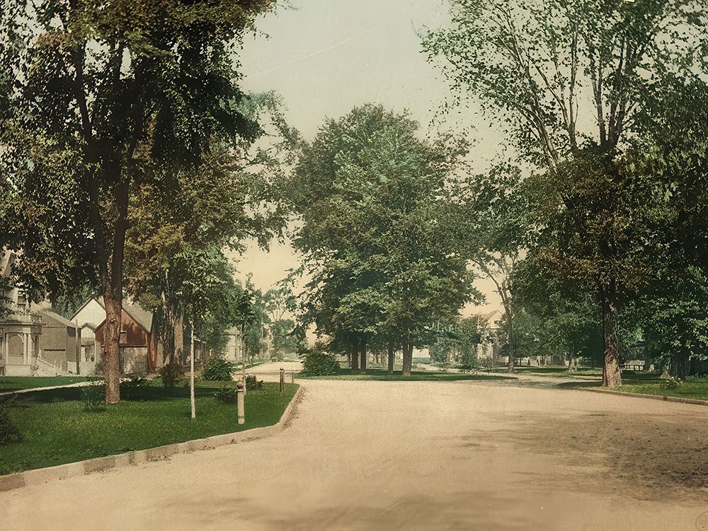 Michigan - Detroit Western Boulevard Ca 1898 art print by Vintage Photochrom United States for $57.95 CAD