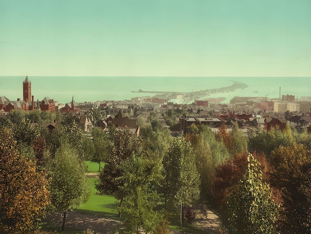 Minnesota - Duluth from Cascade Park Ca 1902 art print by Vintage Photochrom United States for $57.95 CAD