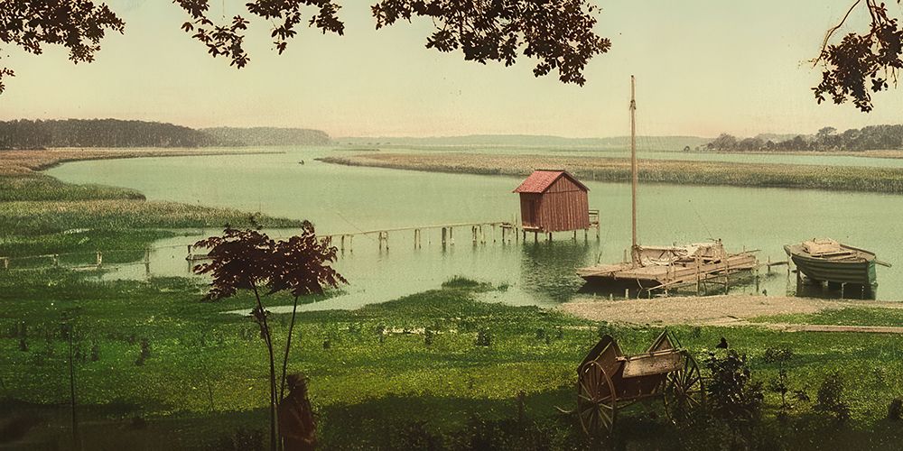 Mississippi - Site of Old Fort Bayou Ocean Springs Ca 1901 art print by Vintage Photochrom United States for $57.95 CAD