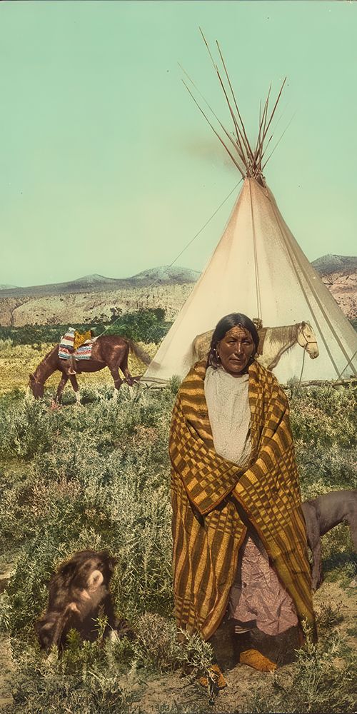 Montana - a Crow Indian Ca 1902 art print by Vintage Photochrom United States for $57.95 CAD