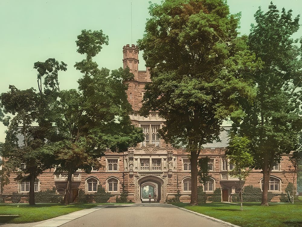 New Jersey - University Library Princeton University Ca 1903 art print by Vintage Photochrom United States for $57.95 CAD
