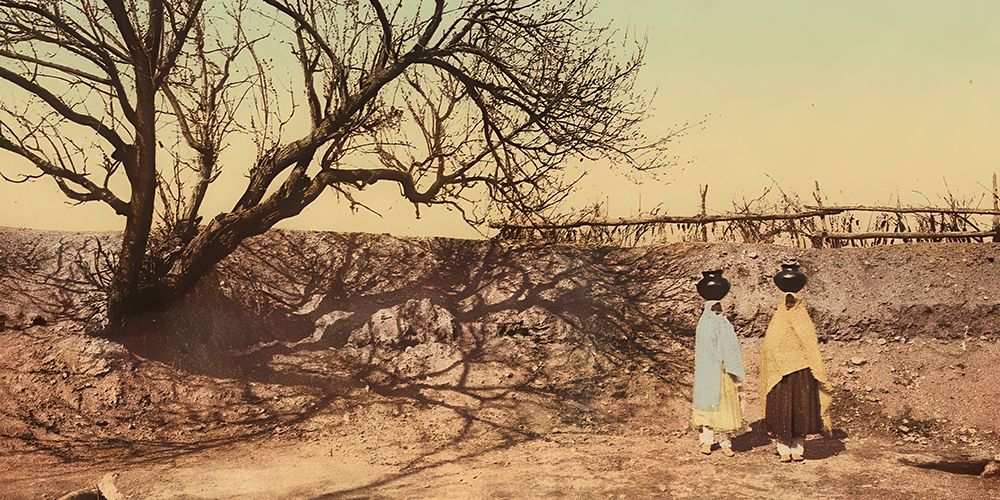 New Mexico - Going to the Spring Pueblo of San Juan Ca 1898 art print by Vintage Photochrom United States for $57.95 CAD