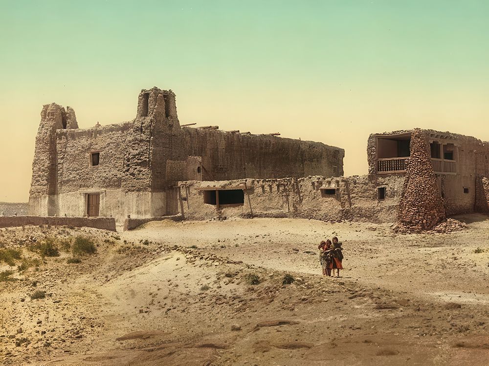 New Mexico - Old Church at Pueblo of Acoma Ca 1902 art print by Vintage Photochrom United States for $57.95 CAD