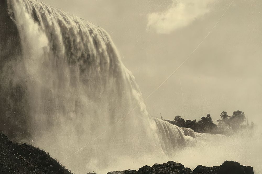New York - American Fall from Foot of Incline Ca 1898 art print by Vintage Photochrom United States for $57.95 CAD