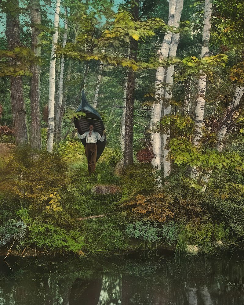 New York - an Adirondack Carry Ca 1902 art print by Vintage Photochrom United States for $57.95 CAD