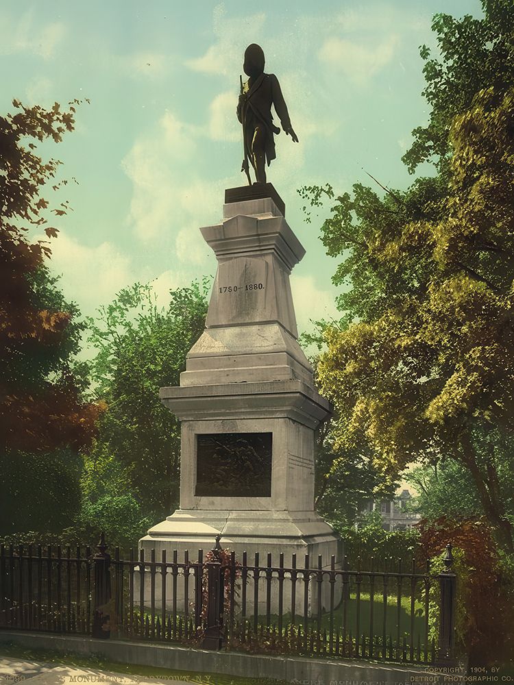 New York - Andre Monument Tarrytown Ca 1904 art print by Vintage Photochrom United States for $57.95 CAD