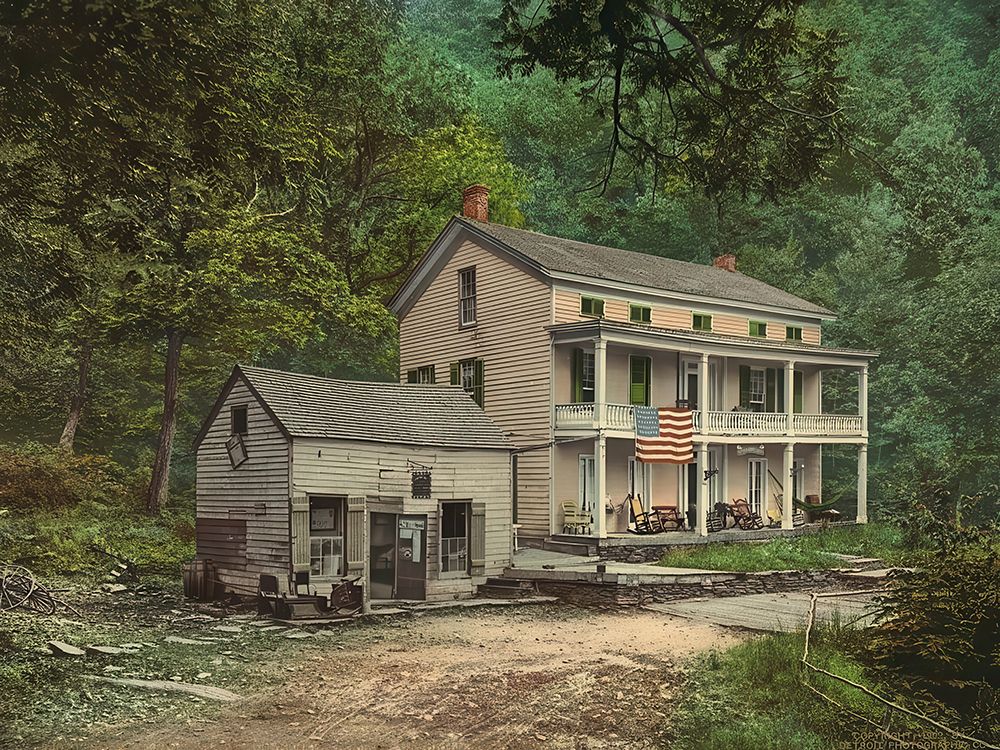 New York - Home of Rip Van Winkle Sleepy Hollow Catskill Mountains Ca 1902 art print by Vintage Photochrom United States for $57.95 CAD