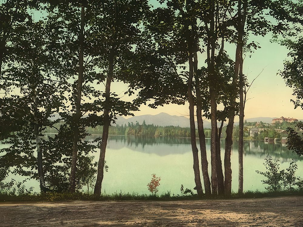 New York - Mirror Lake Adirondack Mountains Ca 1902 art print by Vintage Photochrom United States for $57.95 CAD