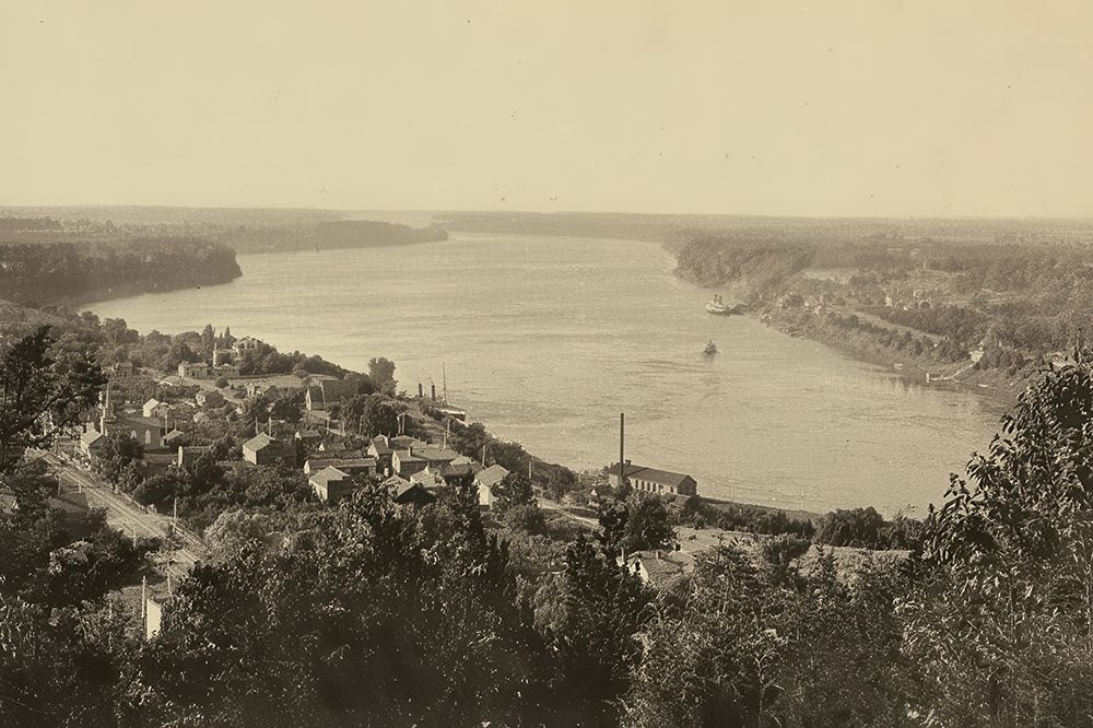 New York - Niagara River from Queenston Ca 1898 art print by Vintage Photochrom United States for $57.95 CAD