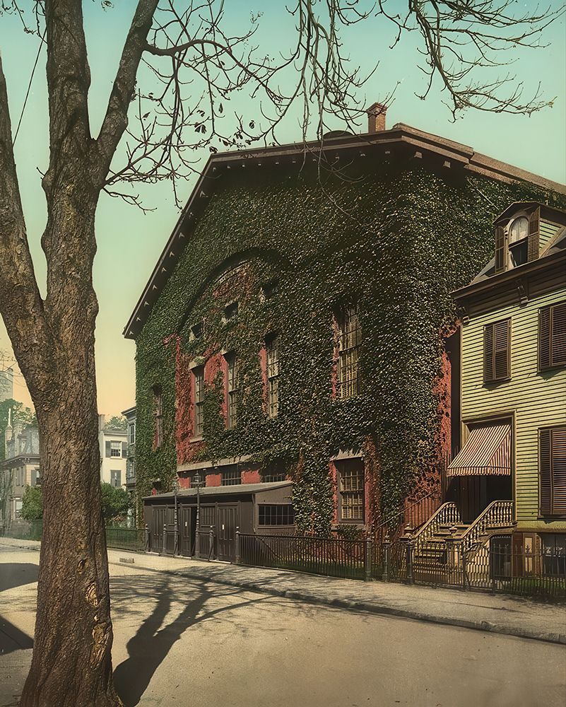 New York - Plymouth Church Brooklyn Ca 1904 art print by Vintage Photochrom United States for $57.95 CAD
