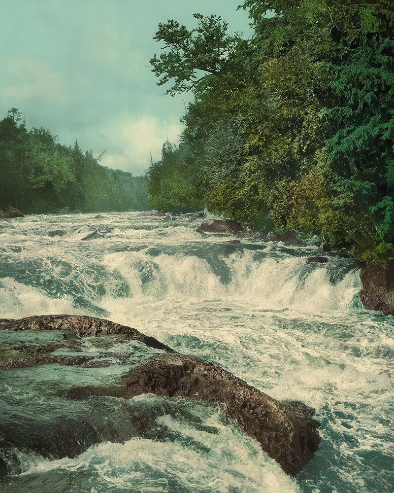 New York - Raquette Falls Adirondack Mountains Ca 1902 art print by Vintage Photochrom United States for $57.95 CAD