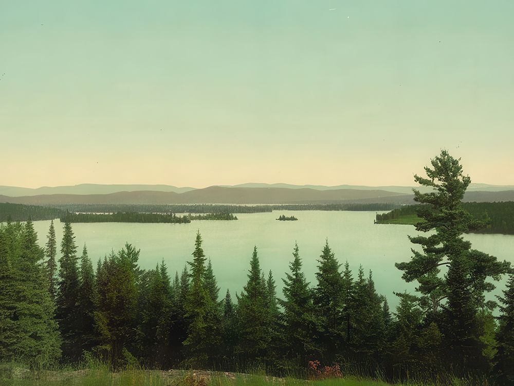 New York - Raquette Lake from the Crags Adirondack Mountains Ca 1902 art print by Vintage Photochrom United States for $57.95 CAD