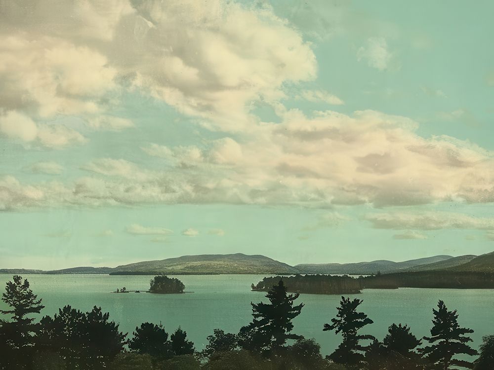 New York - South from the Sagamore Green Island Lake George Ca 1904 art print by Vintage Photochrom United States for $57.95 CAD