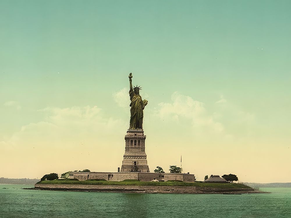 New York - Statue of Liberty Ca 1905 art print by Vintage Photochrom United States for $57.95 CAD