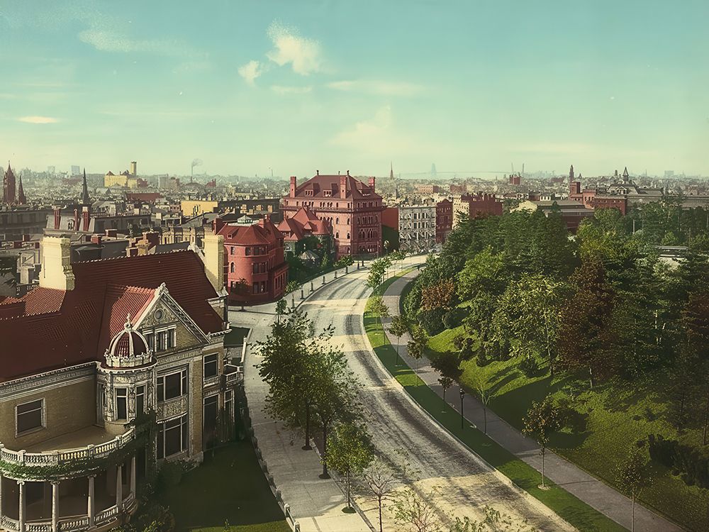 New York - the Circle Brooklyn Ca 1904 art print by Vintage Photochrom United States for $57.95 CAD