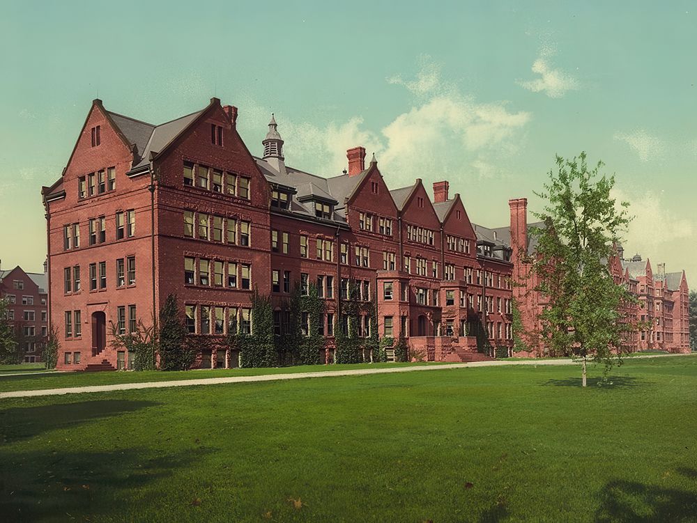New York - the Dormitories Vassar College Ca 1904 art print by Vintage Photochrom United States for $57.95 CAD