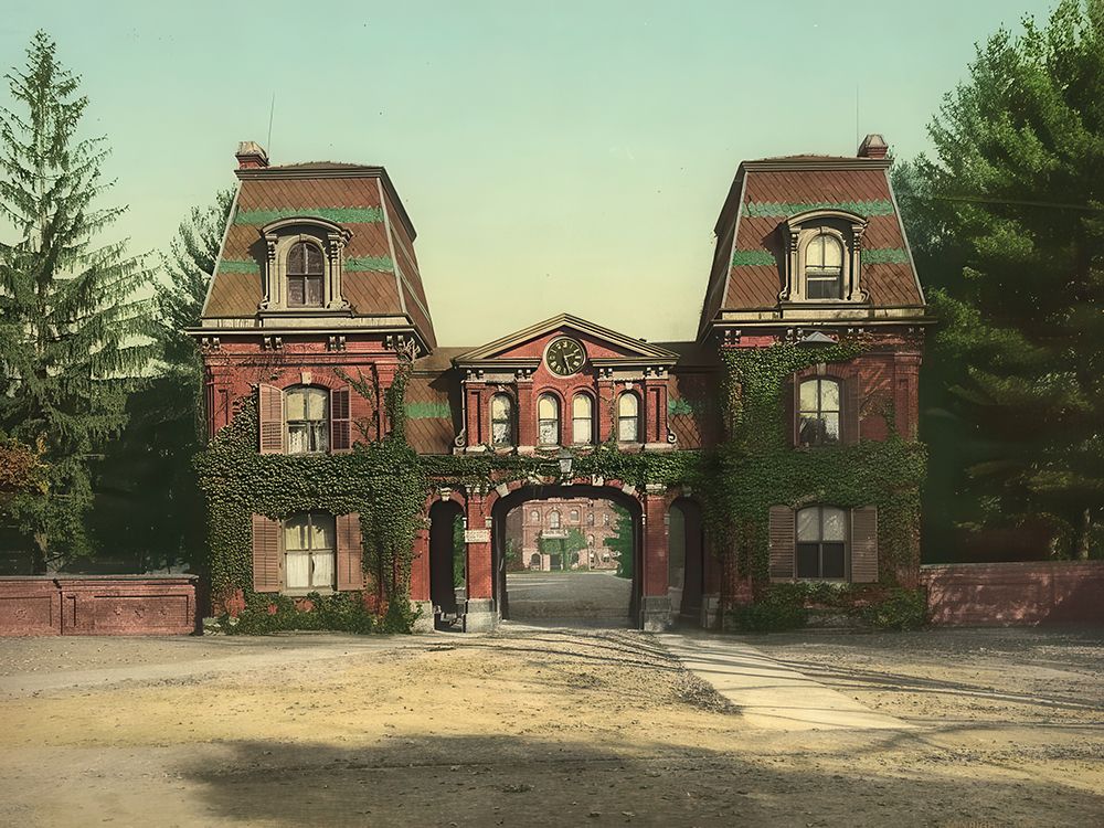New York - the Entrance Vassar College Ca 1904 art print by Vintage Photochrom United States for $57.95 CAD