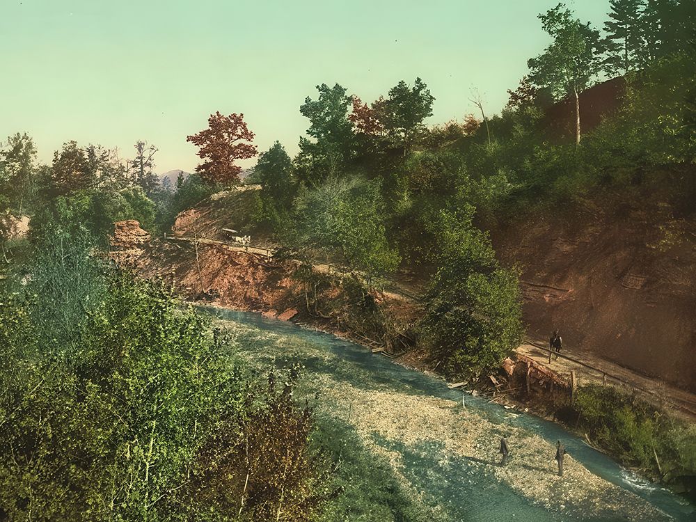New York - the Narrows Poagshole Near Dansville Ca 1900 art print by Vintage Photochrom United States for $57.95 CAD