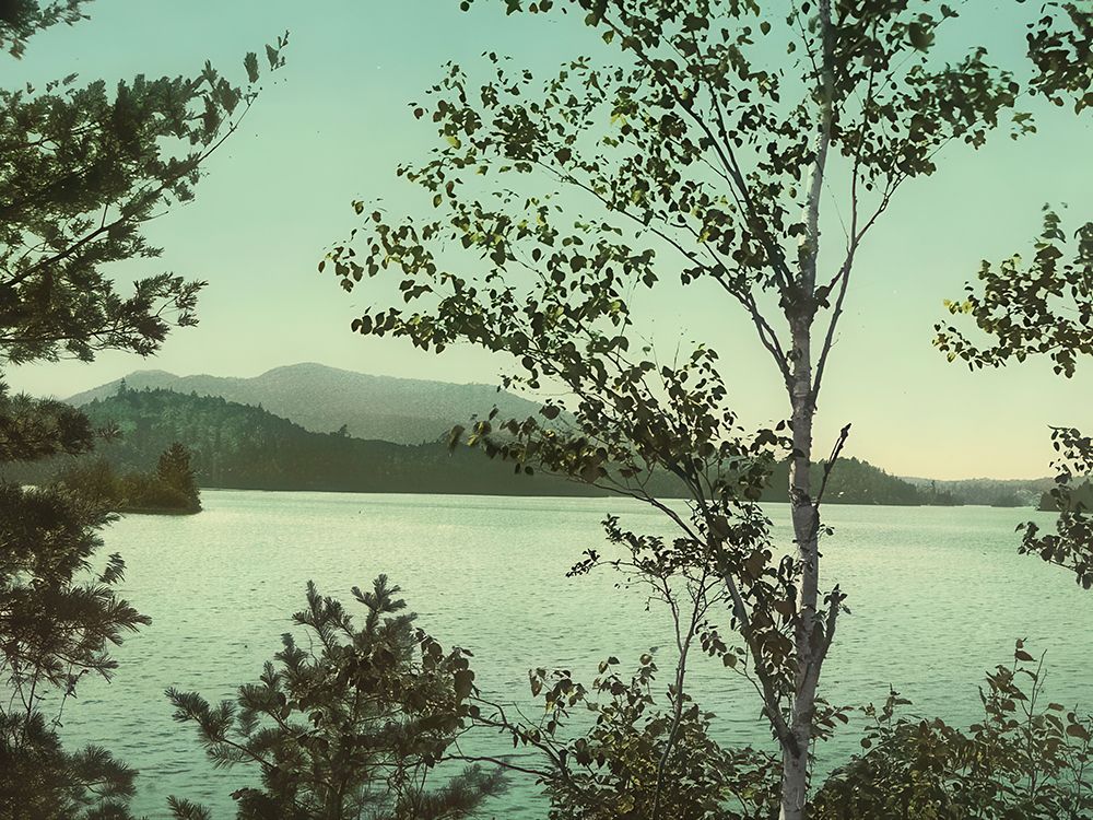 New York - Upper St Regis Lake Adirondack Mountains Ca 1902 art print by Vintage Photochrom United States for $57.95 CAD