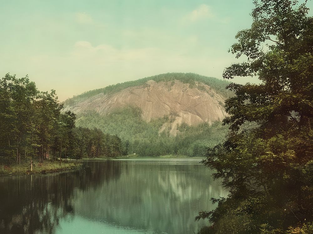 North Carolina - Bald Face from Lake Fairfield Sapphire Ca 1902 art print by Vintage Photochrom United States for $57.95 CAD