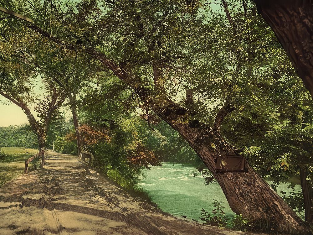 North Carolina - by the Swannanoa Asheville Ca 1902 art print by Vintage Photochrom United States for $57.95 CAD