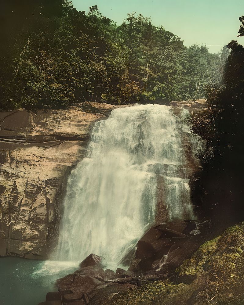 North Carolina - Horse Pasture Falls Sapphire Ca 1902 art print by Vintage Photochrom United States for $57.95 CAD