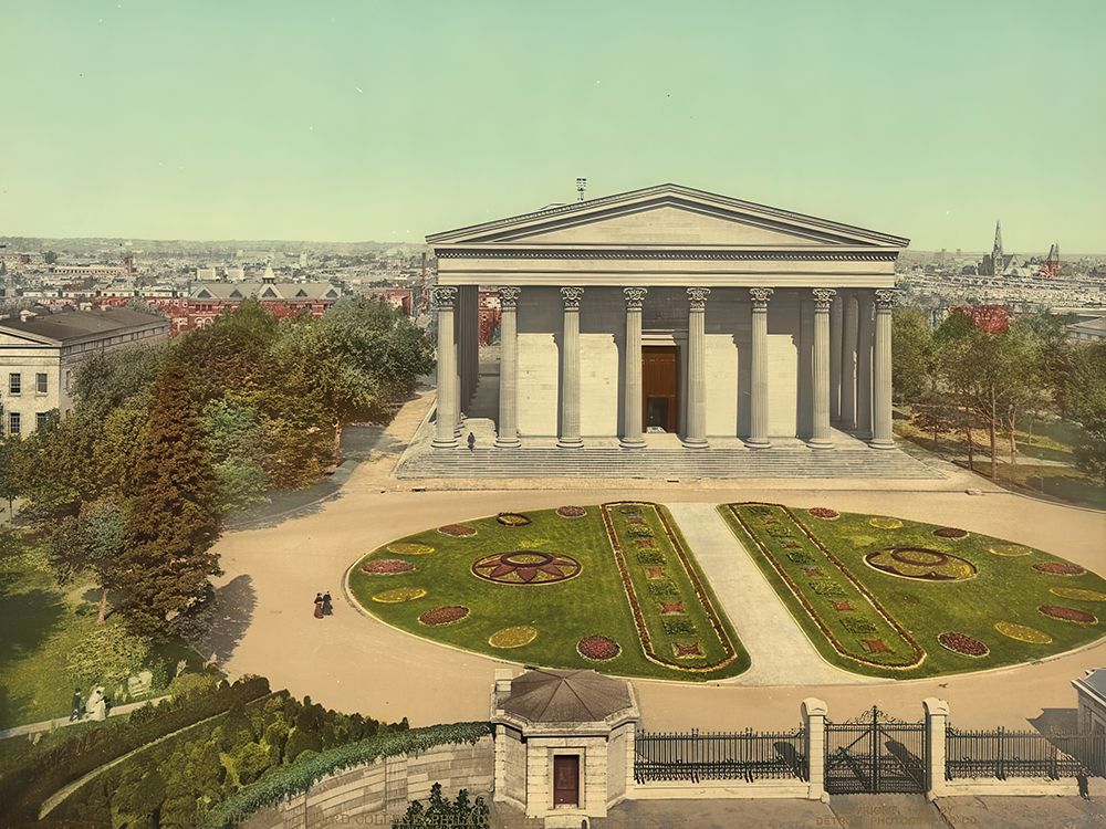 Pennsylvania - Main Building Girard College Philadelphia Ca 1901 art print by Vintage Photochrom United States for $57.95 CAD