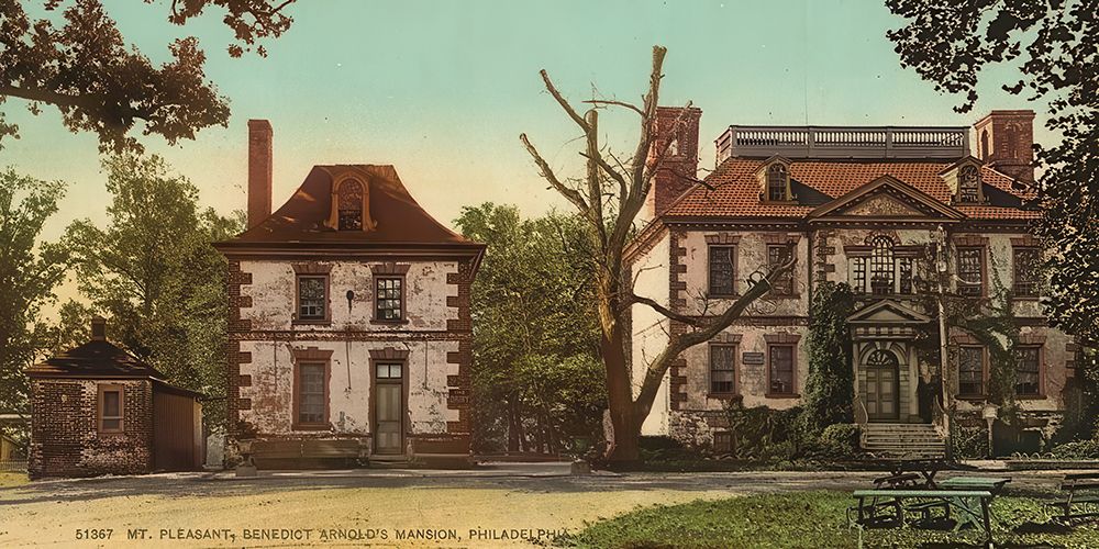 Pennsylvania - Mt Pleasant Benedict Arnolds Mansion Philadelphia Ca 1900 art print by Vintage Photochrom United States for $57.95 CAD