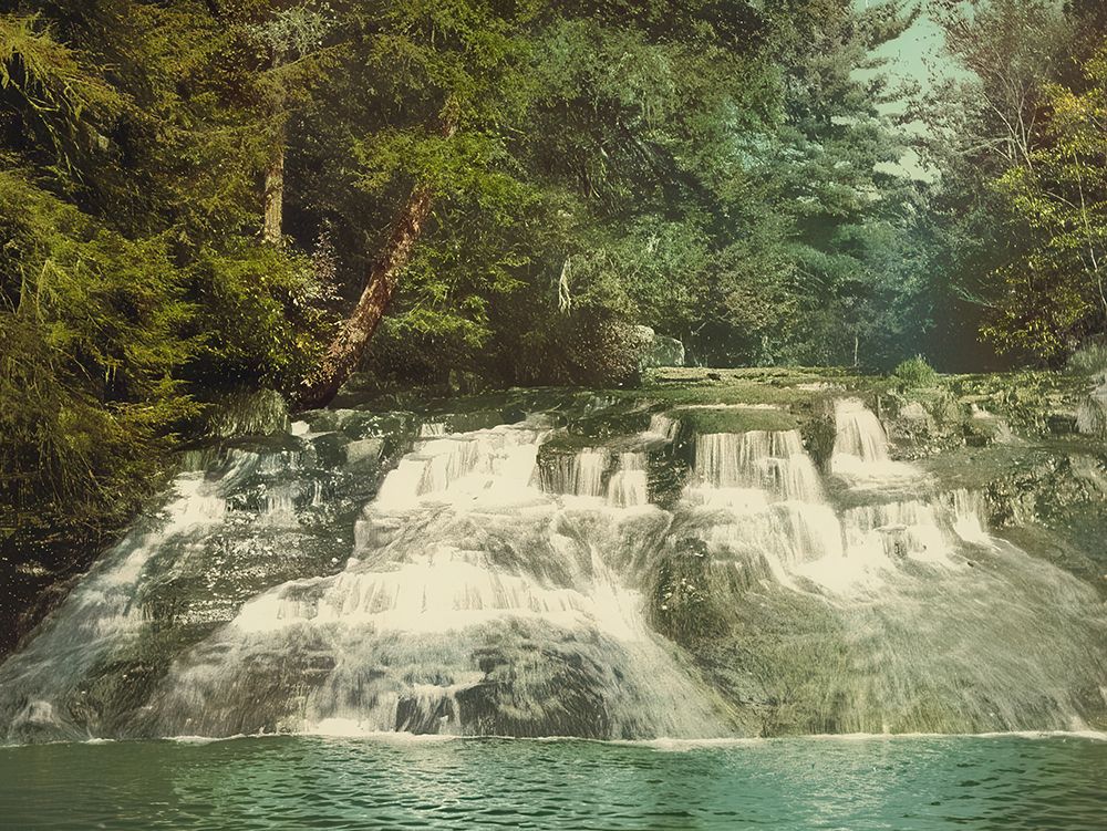 Pennsylvania - Paradise Falls Pocono Mountains Ca 1900 art print by Vintage Photochrom United States for $57.95 CAD