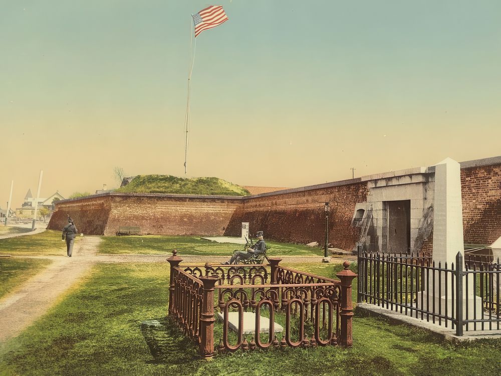 South Carolina - Fort Moultrie Charleston Ca 1900 art print by Vintage Photochrom United States for $57.95 CAD
