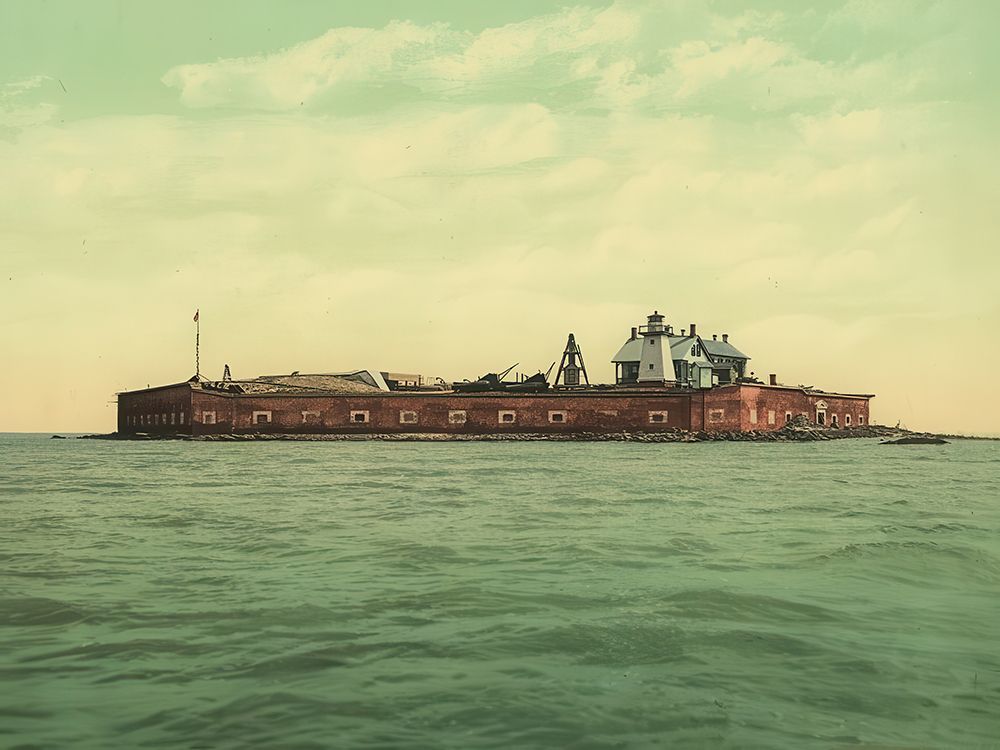 South Carolina - Fort Sumter Charleston Ca 1901 art print by Vintage Photochrom United States for $57.95 CAD