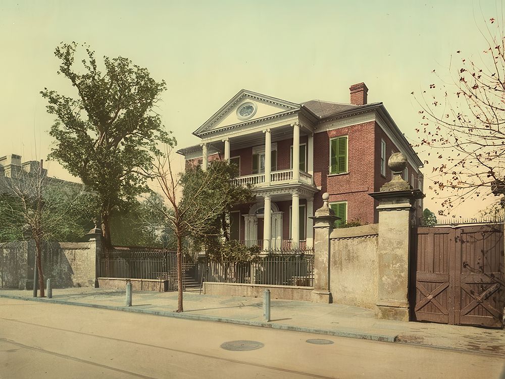 South Carolina - Pringle House Charleston Ca 1901 art print by Vintage Photochrom United States for $57.95 CAD
