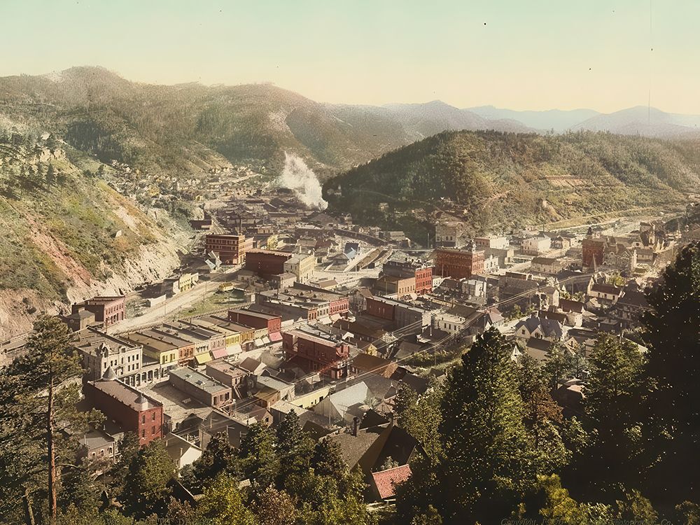 South Dakota - Deadwood Ca 1900 art print by Vintage Photochrom United States for $57.95 CAD