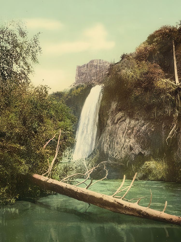 South Dakota - Spearfish Falls Ca 1901 art print by Vintage Photochrom United States for $57.95 CAD