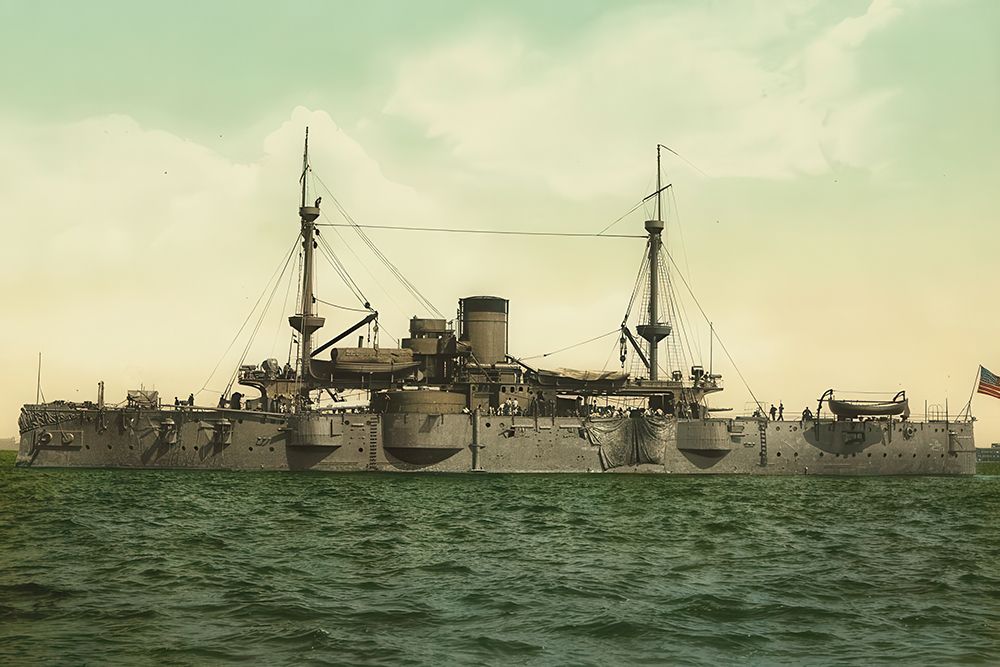 Uss Texas Ca 1898 art print by Vintage Photochrom United States for $57.95 CAD