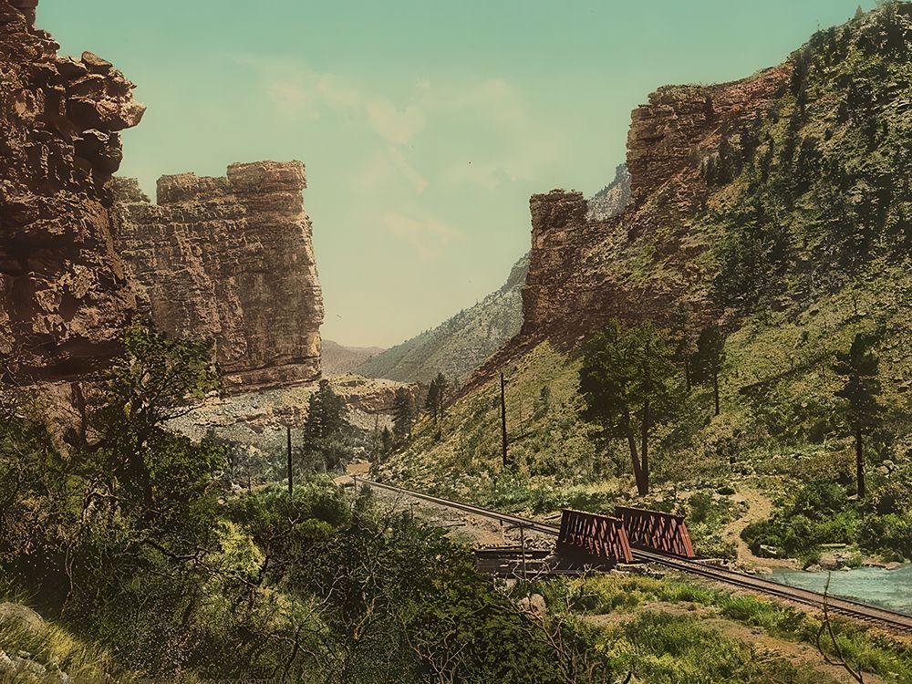 Utah - Castle Gate Price Canyon Ca 1898 art print by Vintage Photochrom United States for $57.95 CAD