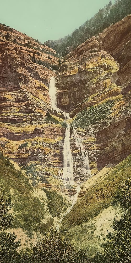 Utah - Provo Falls Ca 1898 art print by Vintage Photochrom United States for $57.95 CAD