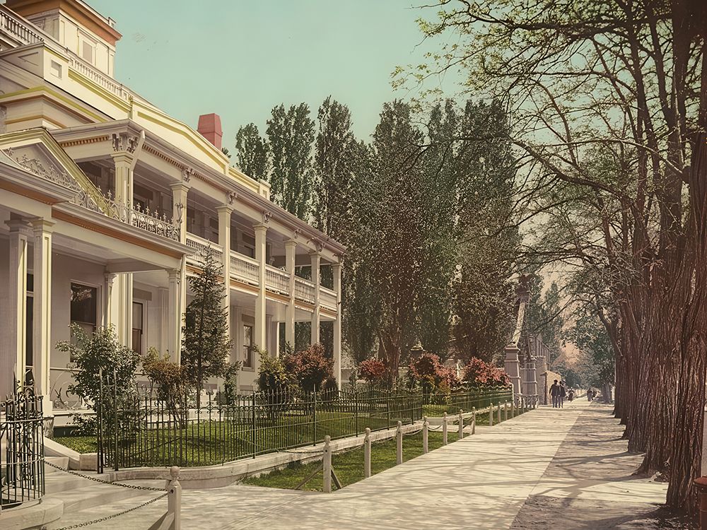 Utah - the Bee Hive House Salt Lake City Ca 1900 art print by Vintage Photochrom United States for $57.95 CAD