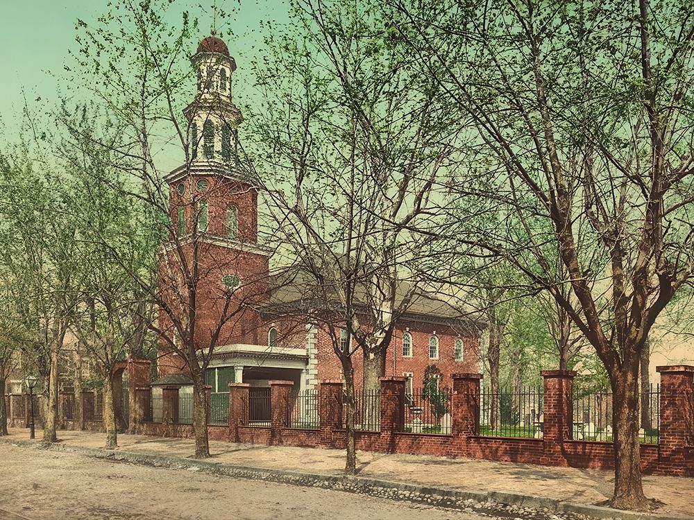 Virginia - Christ Church Alexandria Ca 1902 art print by Vintage Photochrom United States for $57.95 CAD