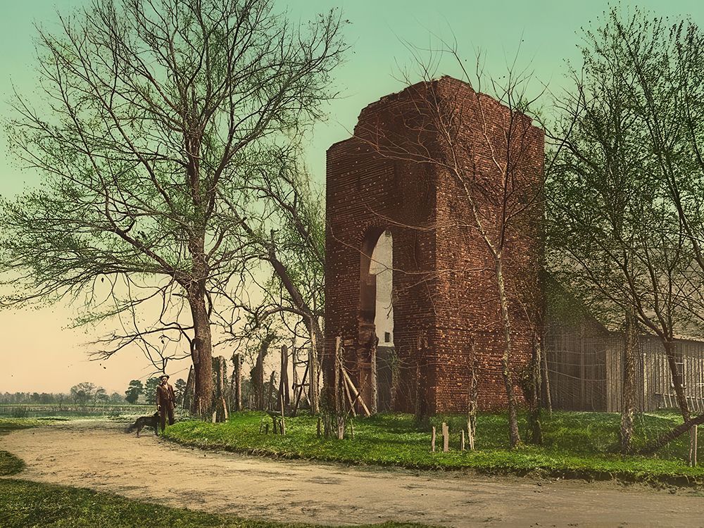 Virginia - Old Church at Jamestown Ca 1902 art print by Vintage Photochrom United States for $57.95 CAD