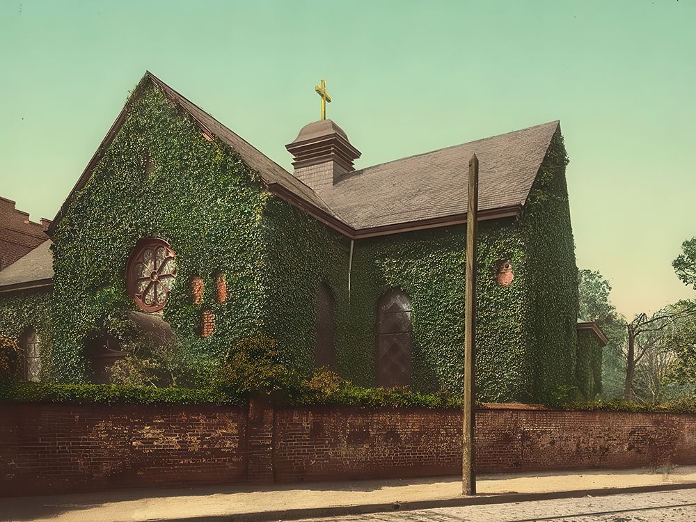 Virginia - St Pauls Church Norfolk Ca 1902 art print by Vintage Photochrom United States for $57.95 CAD