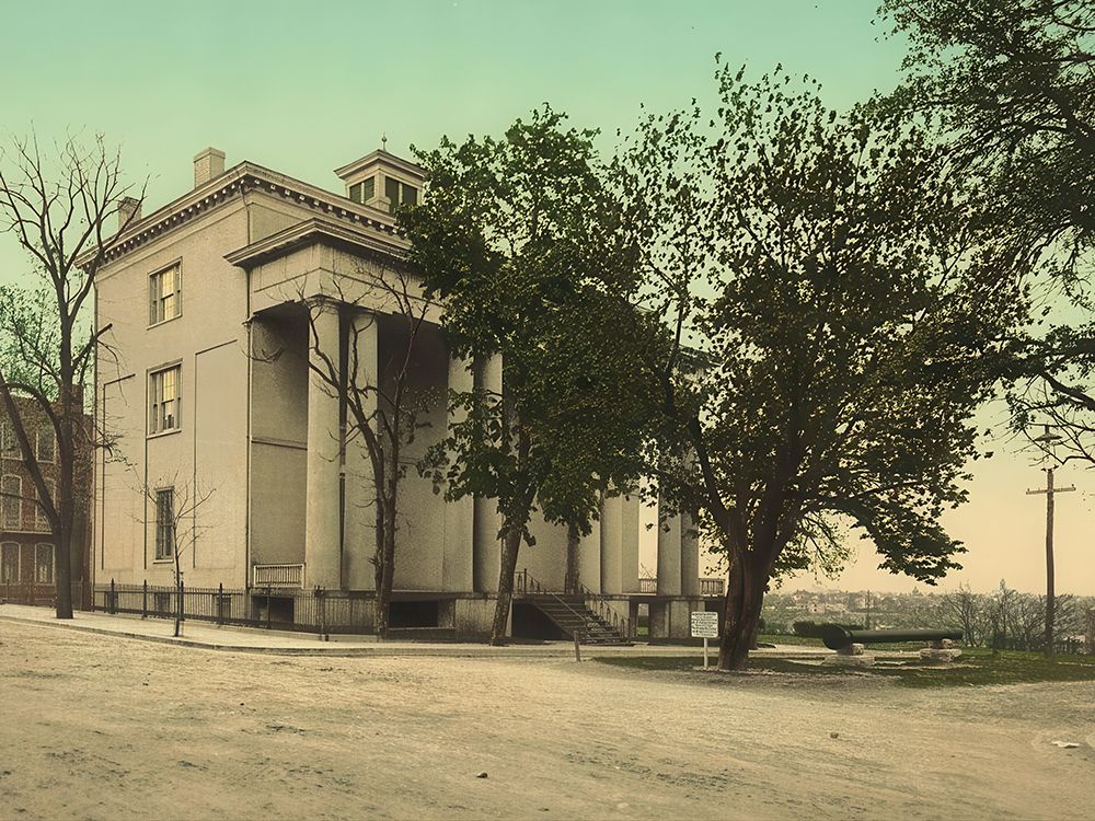 Virginia - the Jefferson Davis Mansion Richmond Ca 1901 art print by Vintage Photochrom United States for $57.95 CAD
