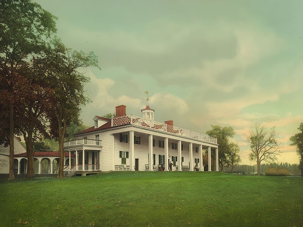 Virginia - the Mansion Mount Vernon Ca 1901 art print by Vintage Photochrom United States for $57.95 CAD
