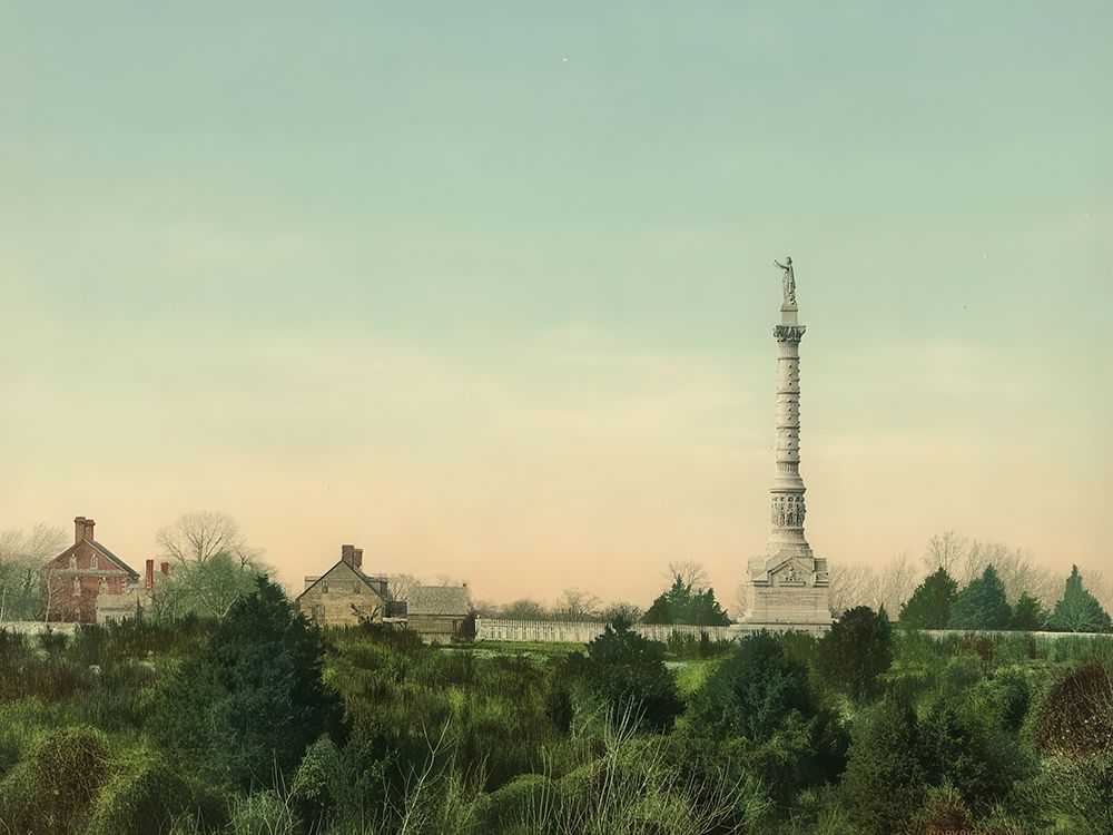 Virginia - Yorktown Monument Yorktown Ca 1902 art print by Vintage Photochrom United States for $57.95 CAD