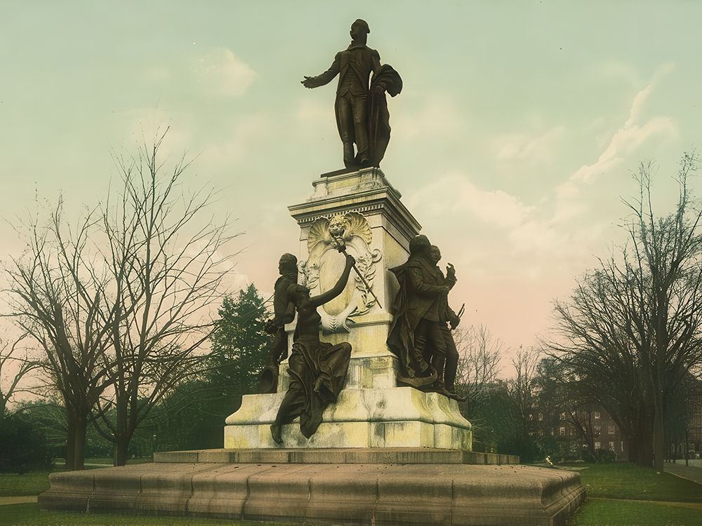 Washington Dc - Lafayette Monument Ca 1898 art print by Vintage Photochrom United States for $57.95 CAD