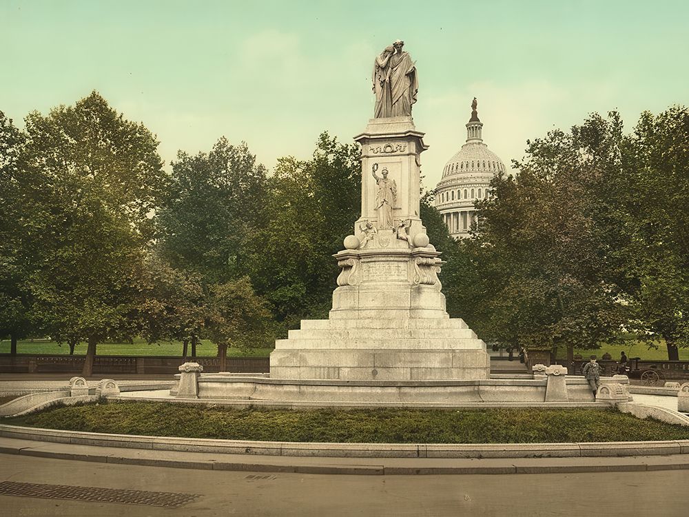 Washington Dc - Naval Monument Ca 1898 art print by Vintage Photochrom United States for $57.95 CAD