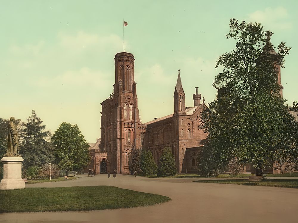 Washington Dc - Smithsonian Institution Ca 1898 art print by Vintage Photochrom United States for $57.95 CAD